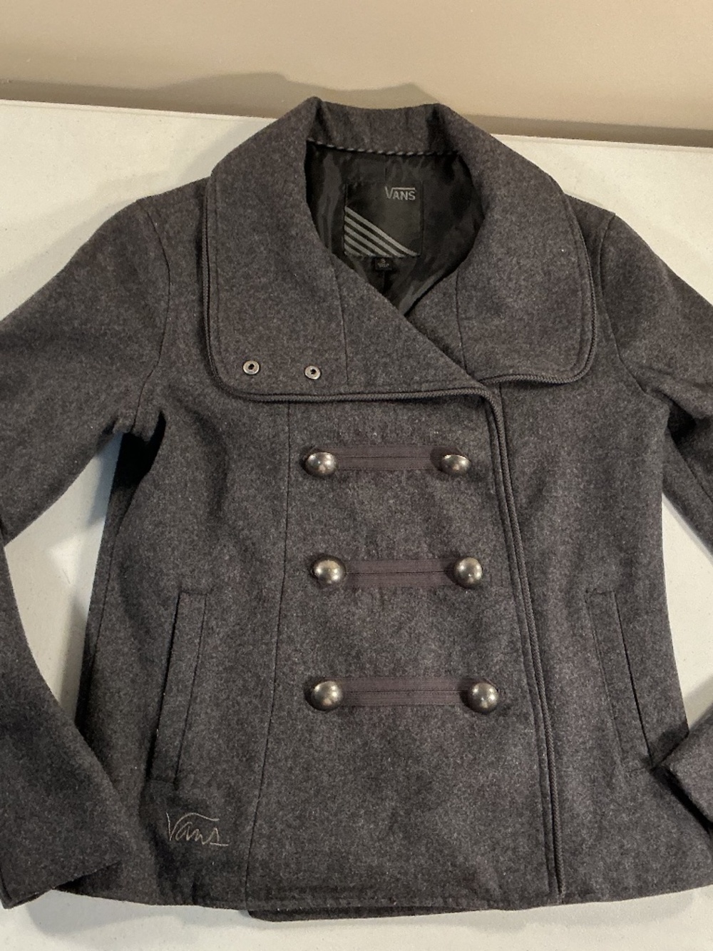 Vans cropped pea coat style jacket